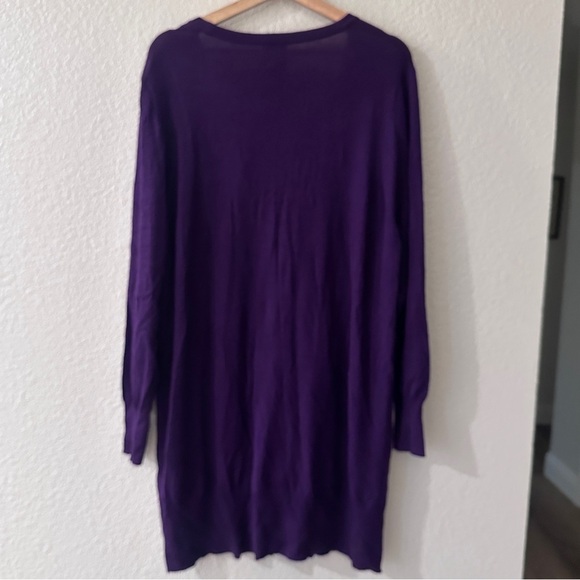 NWT Serena Williams Purple Sequin Cardigan 2X Long Sleeve Sparkle Glam Layering - Picture 9 of 10